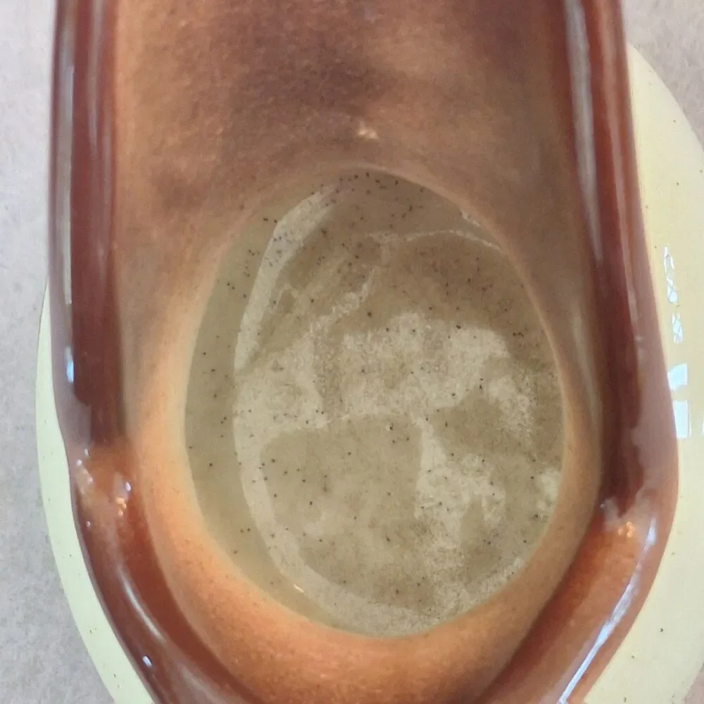Vintage ROMCO Rocky Mountain Pottery Pinecone Glazed Creamer Colorado Brown